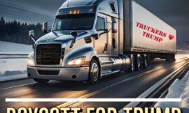 ‘Great patriots’:                                      Trump supports truckers.